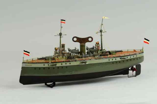 Appraisal: MARKLIN ''FREYA'' BATTLESHIP Germany c 's hand painted exceptional detail