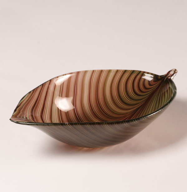 Appraisal: Tyra Lundgren Venini Leaf Bowl long x W