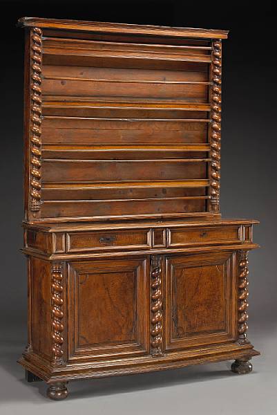 Appraisal: A Louis XIV walnut vaisselier late th early th century