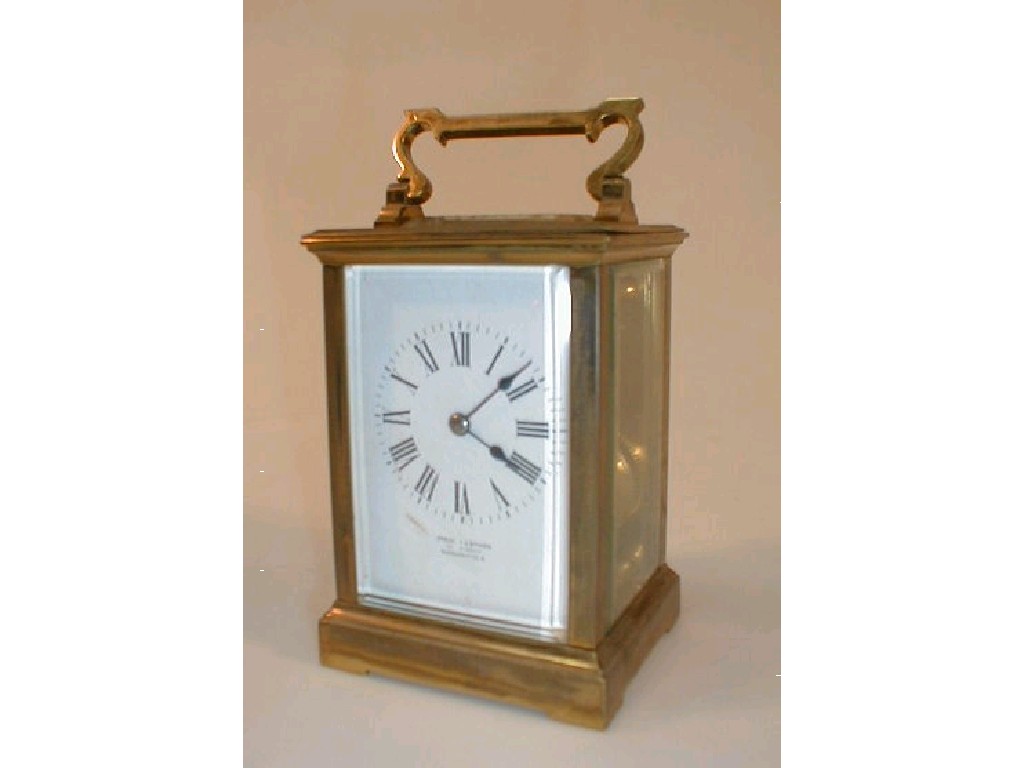 Appraisal: An early thC gilt metal carriage clock the whole dial