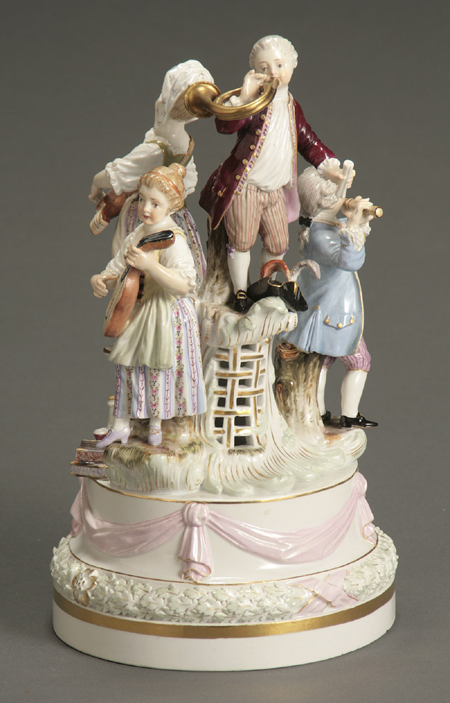 Appraisal: Meissen Figural Group of Musicians After a Model by J