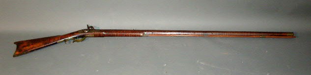 Appraisal: Percussion long rifle the lock signed G Goulcher with a