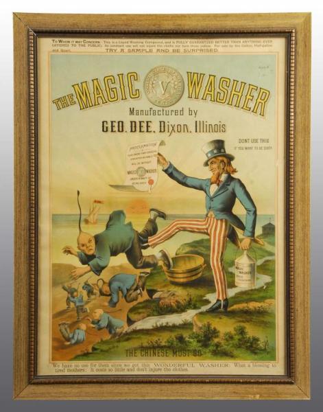 Appraisal: The Magic Washer Uncle Sam Sign Description Late s The