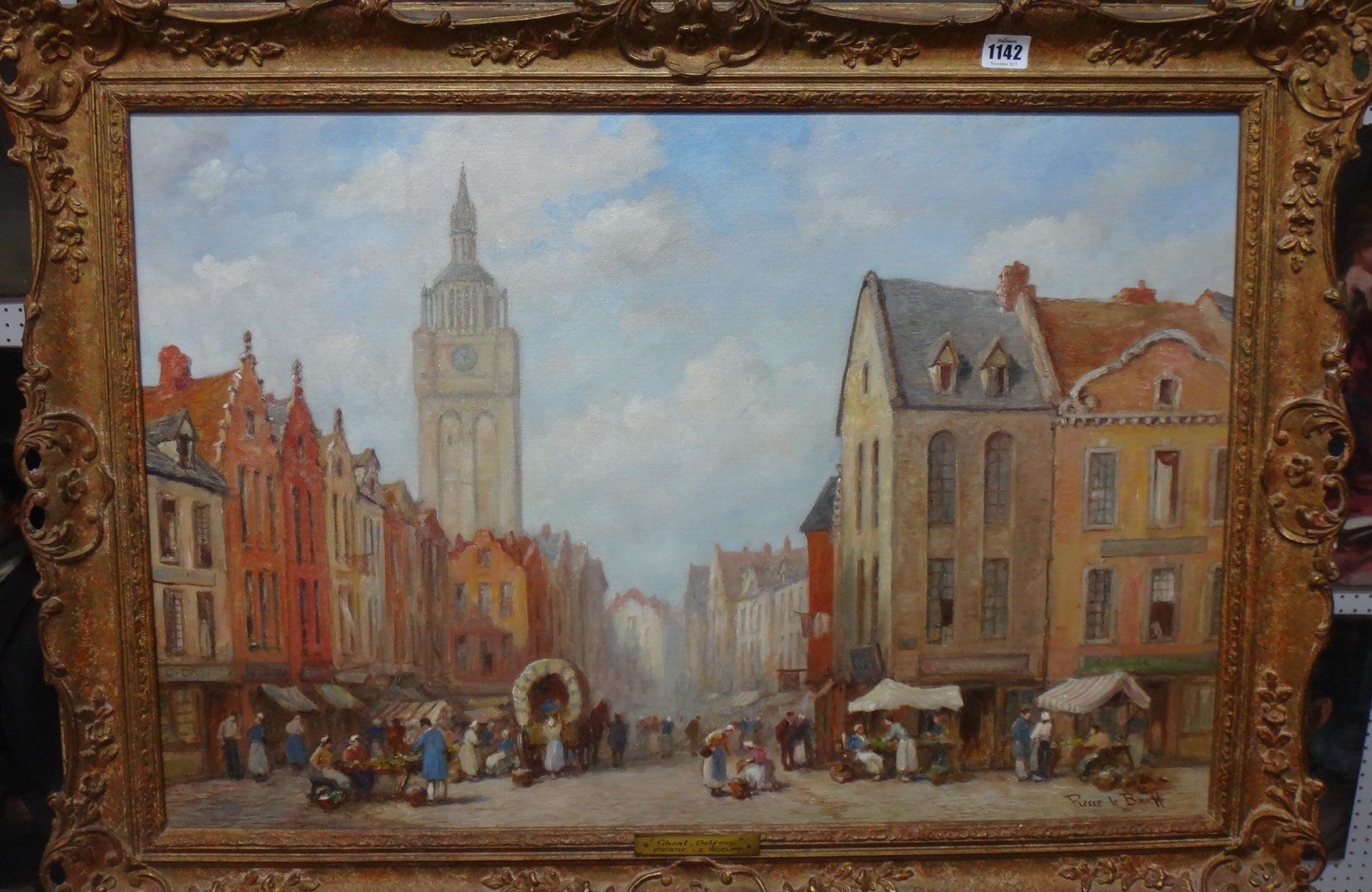 Appraisal: Pierre le Boeff fl - Ghent Belfrey oil on canvas