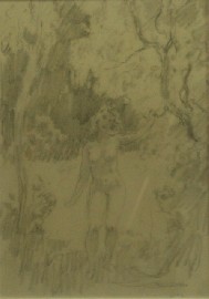 Appraisal: Norman Lindsay - Forest Maiden pencil on paper initialed 'NL'