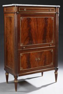 Appraisal: French Louis XVI Style Carved Mahogany Ormolu Moun French Louis