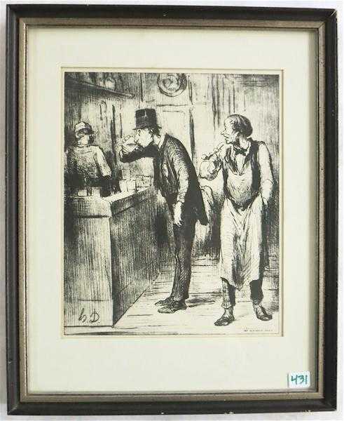 Appraisal: HONORE DAUMIER LITHOGRAPH France - Ami De Personne Nobody's Friend