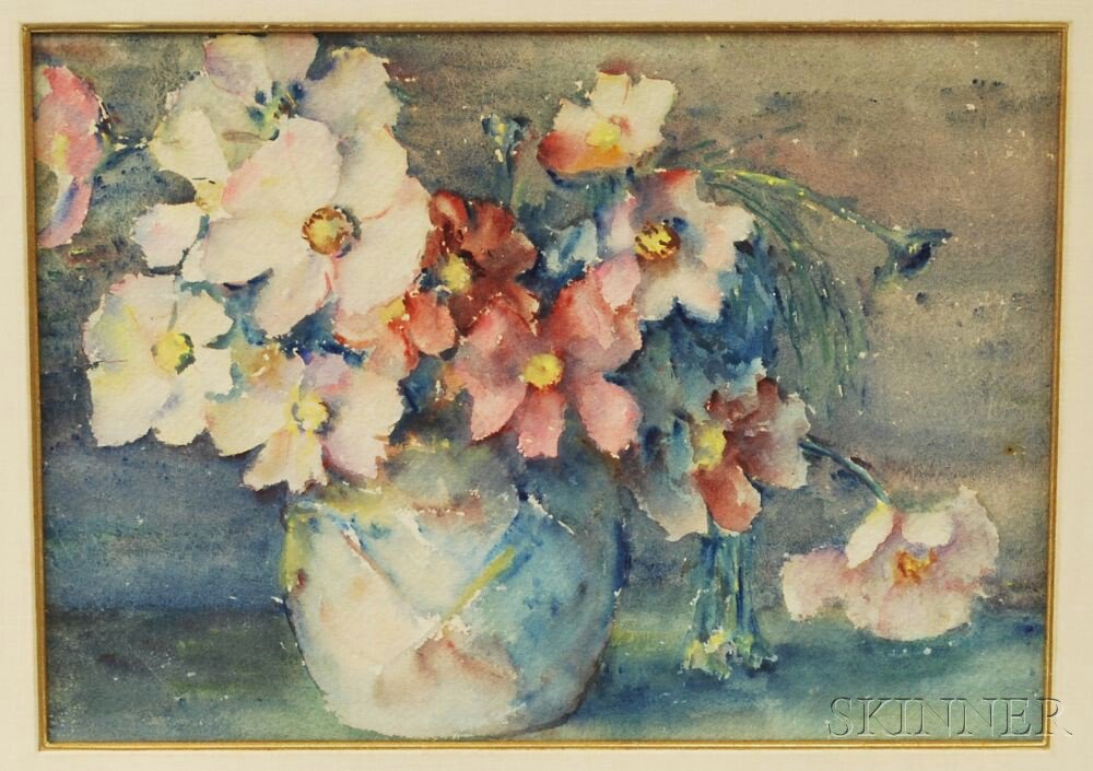 Appraisal: Anna S Fisher American - Floral Still Life Unsigned identified