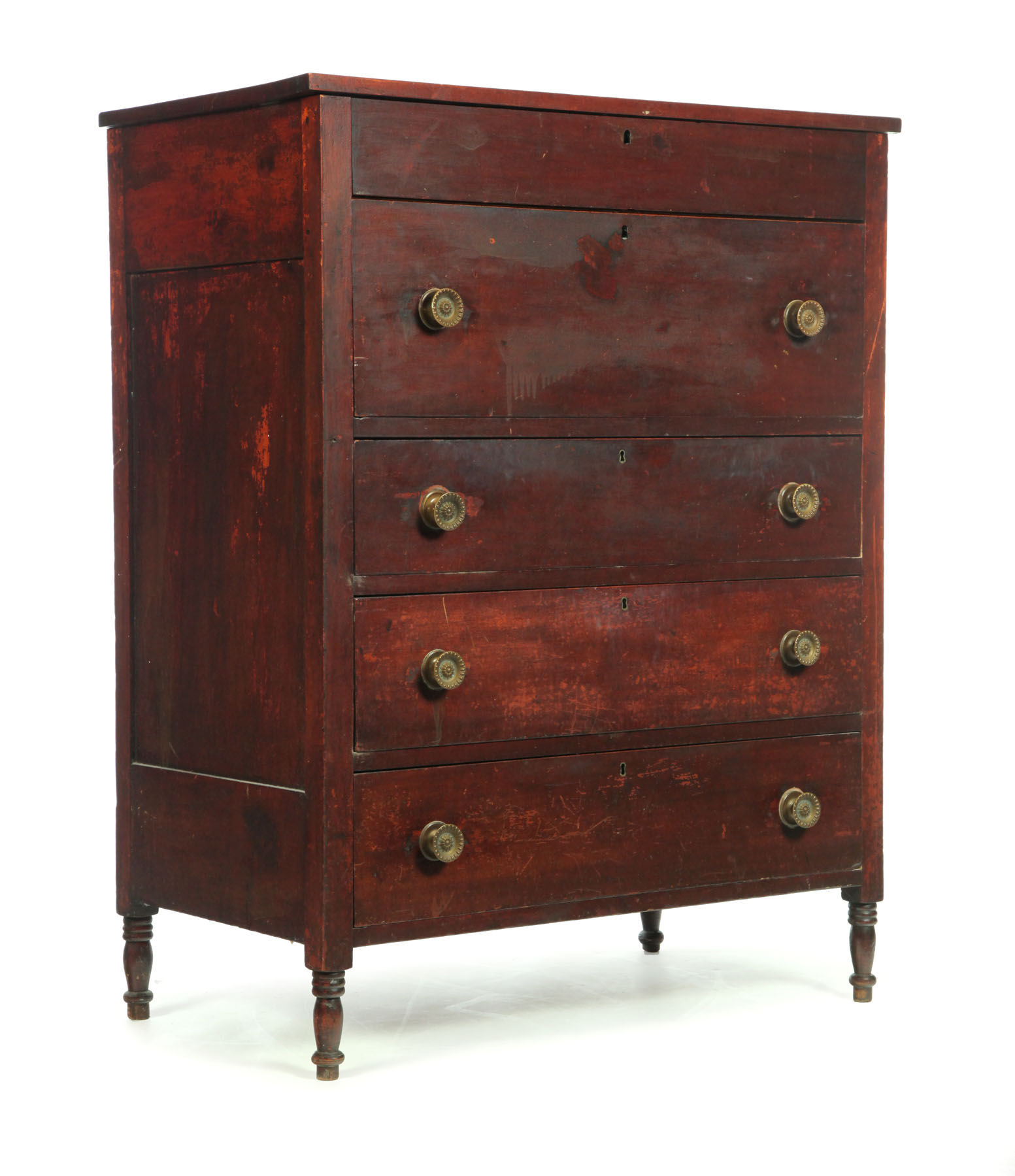 Appraisal: UNUSUAL SHERATON CHEST OF DRAWERS Probably Pennsylvania or West Virginia