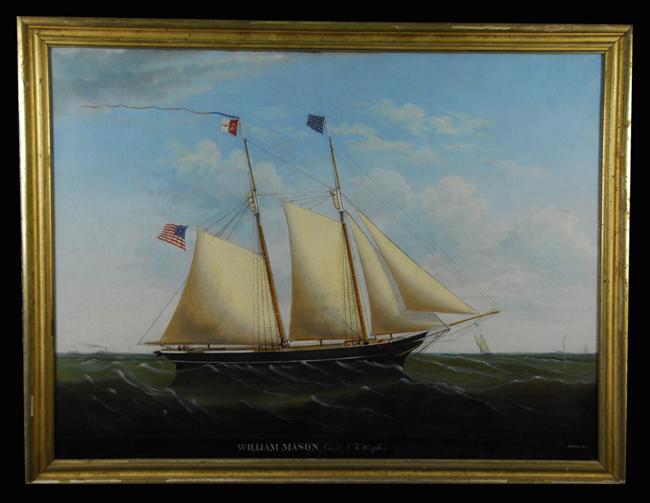 Appraisal: EDWARD EVERARD ARNOLD German American - THE SCHOONER WILLIAM MASON