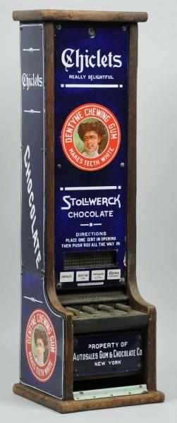 Appraisal: Chiclets Stollwerck Chocolate Vending Machine Beautiful original Chiclets Stollwerck machine