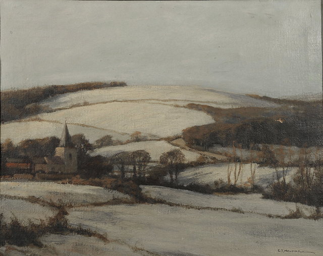 Appraisal: EDGAR THOMAS HOLDING - WINTER EVENING IN THE SOUTH DOWNS