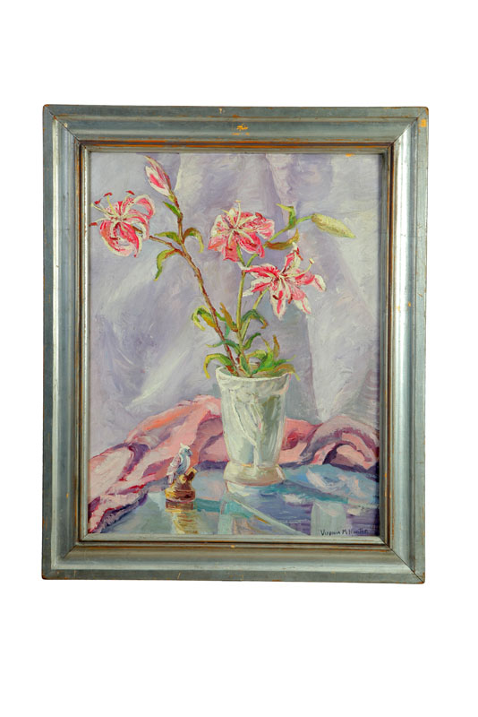 Appraisal: DOUBLE SIDED STILL LIFE BY VIRGINIA HUNTER AMERICAN TH CENTURY