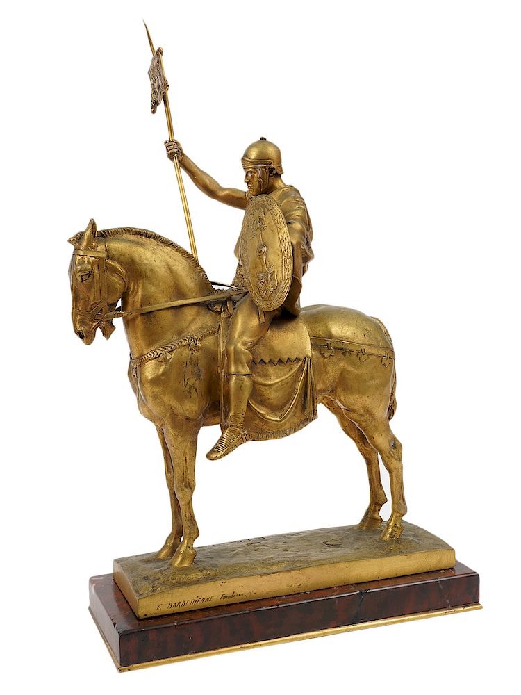 Appraisal: E Fremiet Bronze 'Cavalier Romain' Figurine E Fremiet France -