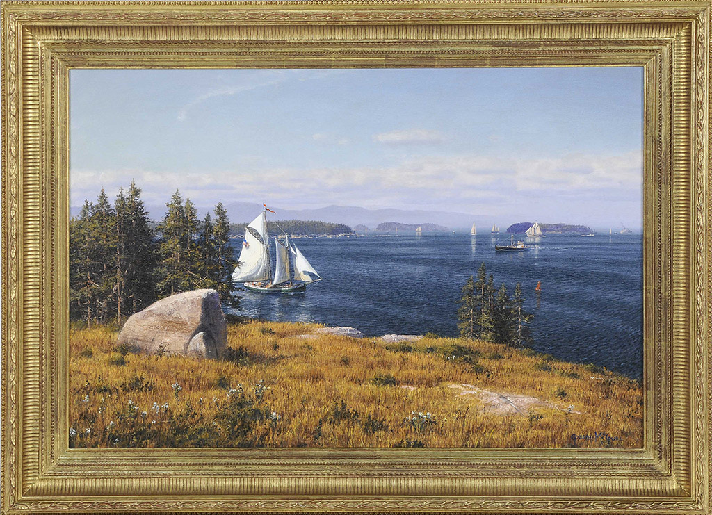 Appraisal: JOSEPH MCGURLCape Cod ContemporaryCoastal Navigation Depicting schooners off the Maine