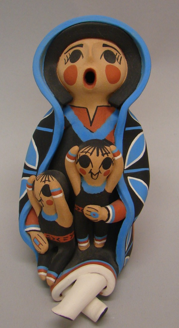 Appraisal: Storyteller made by Virginia Lucerno Jemez Pueblo Clay mother with