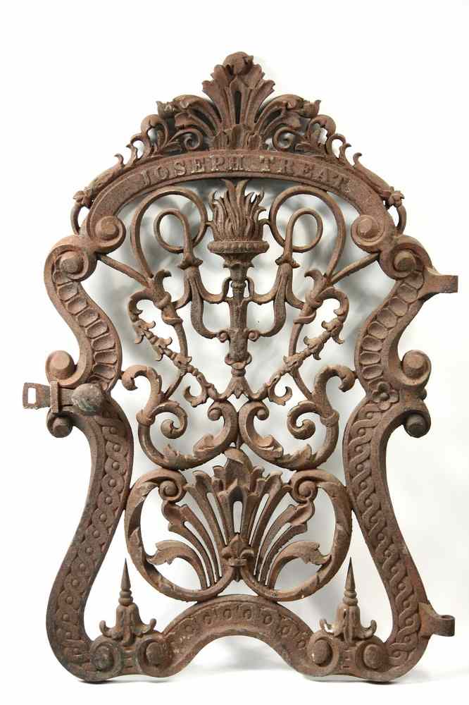 Appraisal: CAST IRON GATE - Cast Iron Gate marked 'Joseph Treat'