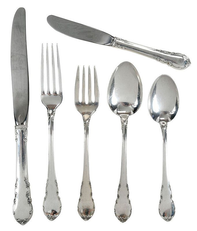 Appraisal: Lunt Modern Victorian Sterling Flatware Pieces American th century including