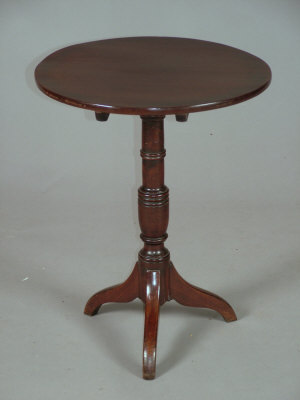 Appraisal: A mahogany tripod table late th early th century the