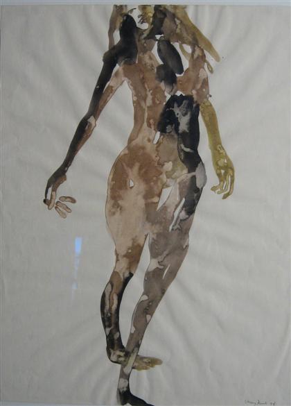 Appraisal: MARY FRANK american b FIGURE DRAWING Signed and dated bottom