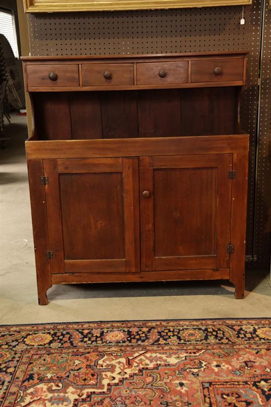 Appraisal: DRYSINK Highback pine drysink with four top drawers and lower