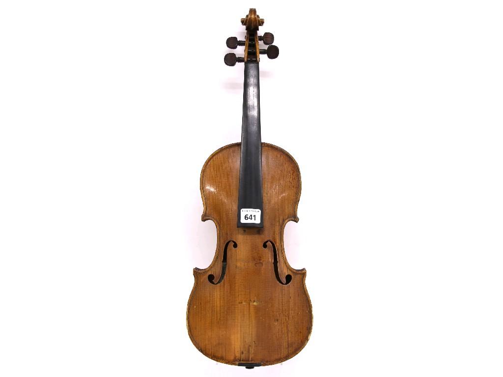 Appraisal: French violin labelled Copie de J B Vuillaume Paris also