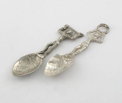 Appraisal: A Victorian cast Harlequin teaspoon with textured bowl by Thomas