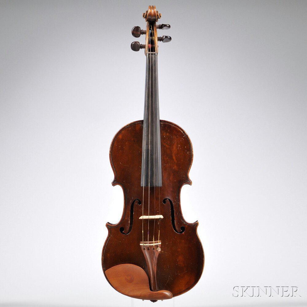 Appraisal: Violin Mirecourt c labeled PRESSENDA branded MOUGEL A TURIN length