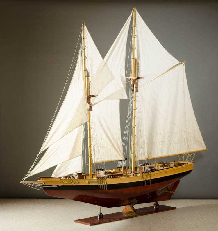 Appraisal: A LARGE SAILING SHIP MODEL of the Bluenose II the