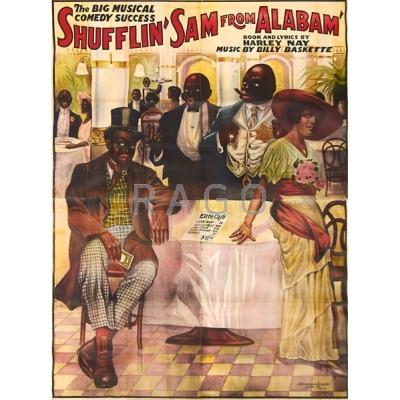 Appraisal: AMERICAN VAUDEVILLE EIGHT SHEET POSTER shufflin Sam From Alabam linen