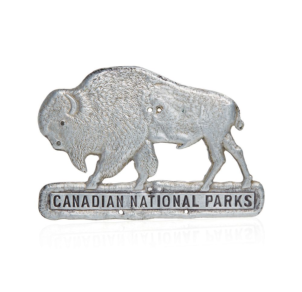 Appraisal: Canada's National Parks Radiator Badge from Aluminum radiator badge for