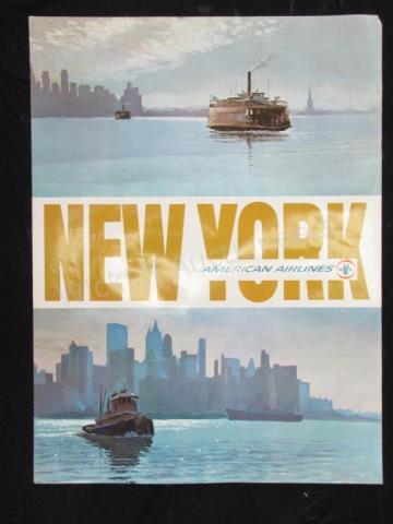 Appraisal: A vintage s American Airlines travel poster New York depicting