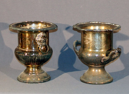 Appraisal: Two Silver Plate Wine Coolers th Century Height in cm