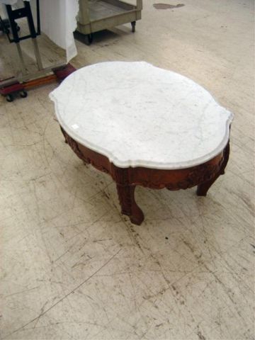 Appraisal: VICTORIAN MARBLE TOP COFFEE TABLE