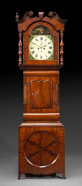 Appraisal: An early Victorian mahogany tall case clock second quarter th