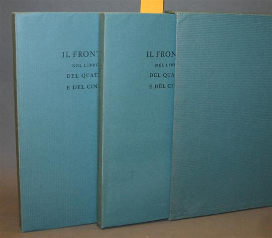 Appraisal: Books about Books Francesco Barberi Il Frontespizio Nel Libro Italiano