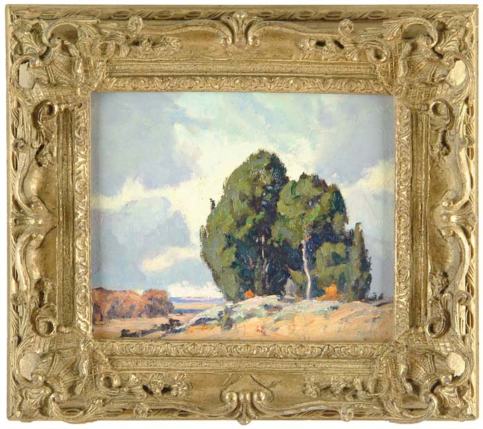 Appraisal: HARRY W POWERS American CEDARS ON ESSEX MARSH Oil on