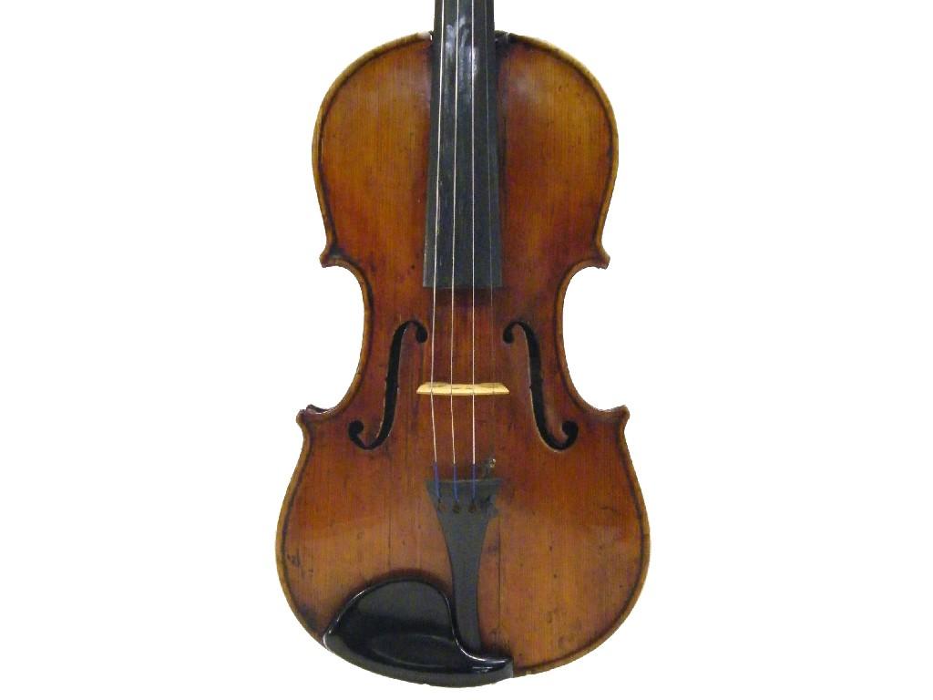 Appraisal: Early th century violin by J L Mast labelled Keszitette