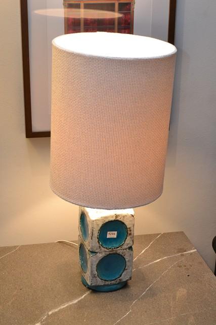 Appraisal: A PAIR OF 'S CERAMIC LAMP WITH SHADES A PAIR