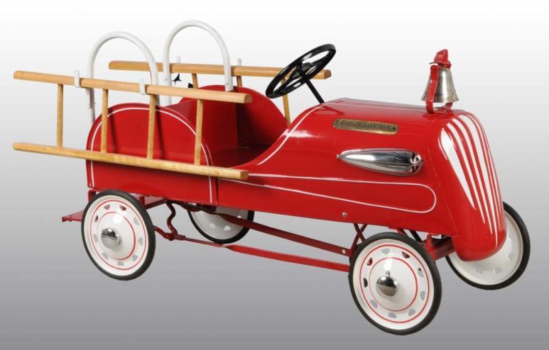 Appraisal: Pressed Steel Gendron Fire Department Pedal Car Description Professional restoration