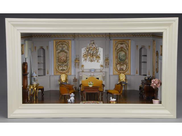 Appraisal: French Salon Room Box MN A large and elegantly appointed