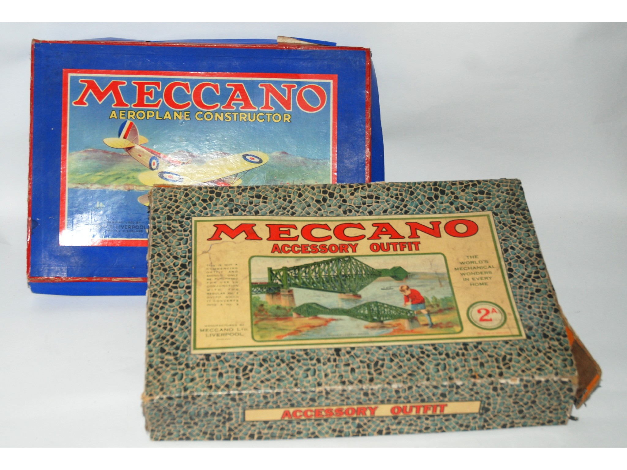 Appraisal: Six various boxes of Meccano including Aeroplane Constructors set Highway