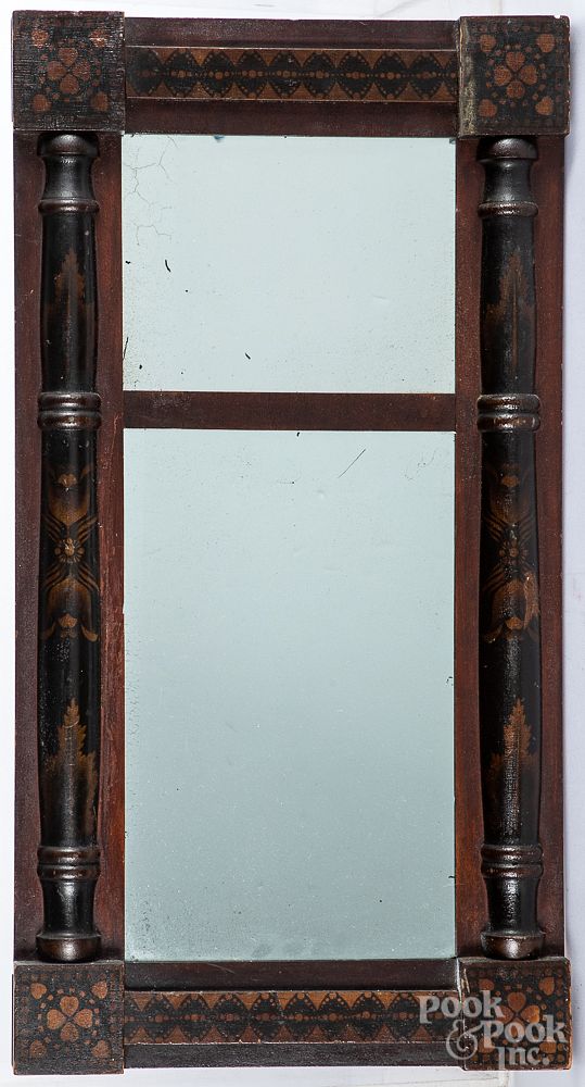 Appraisal: Painted Sheraton mirror th c Painted Sheraton mirror th c