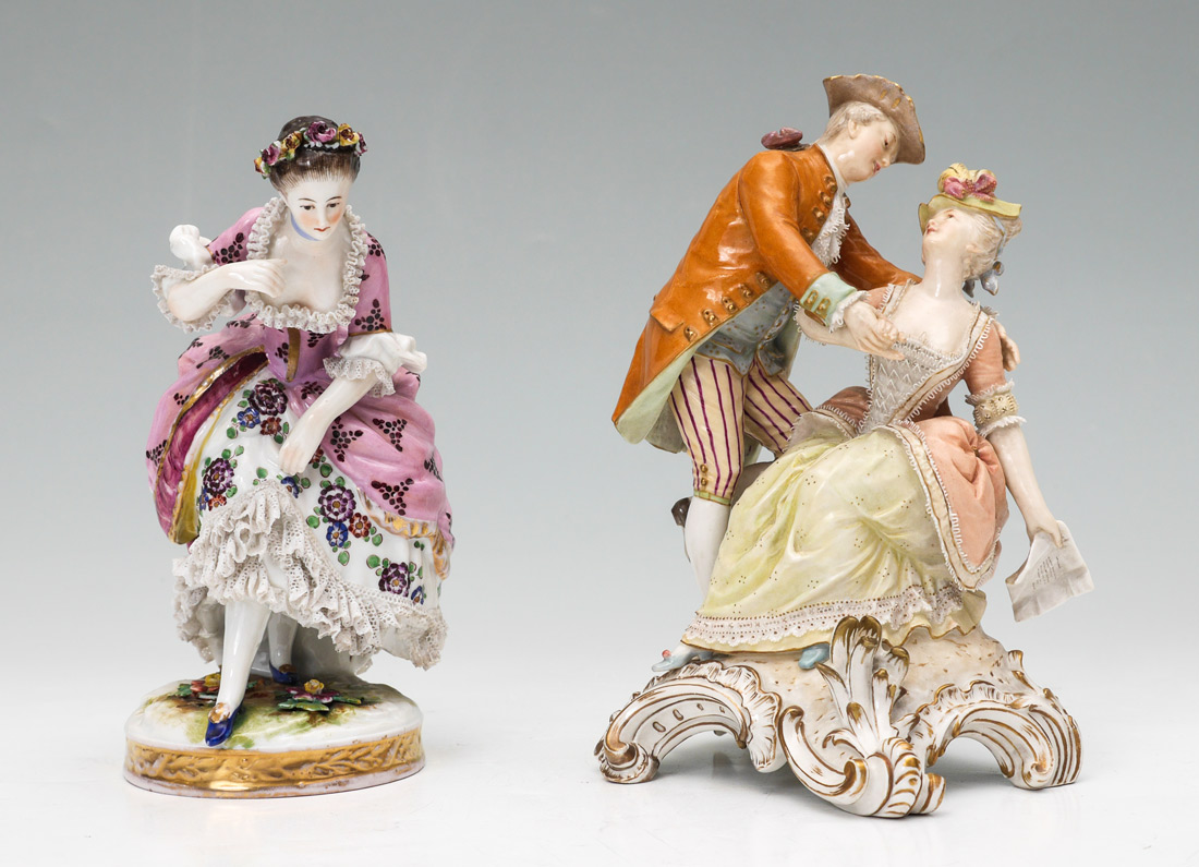 Appraisal: GERMAN KPM VOLKSTEDT PORCELAIN FIGURES Pieces total to include KPM