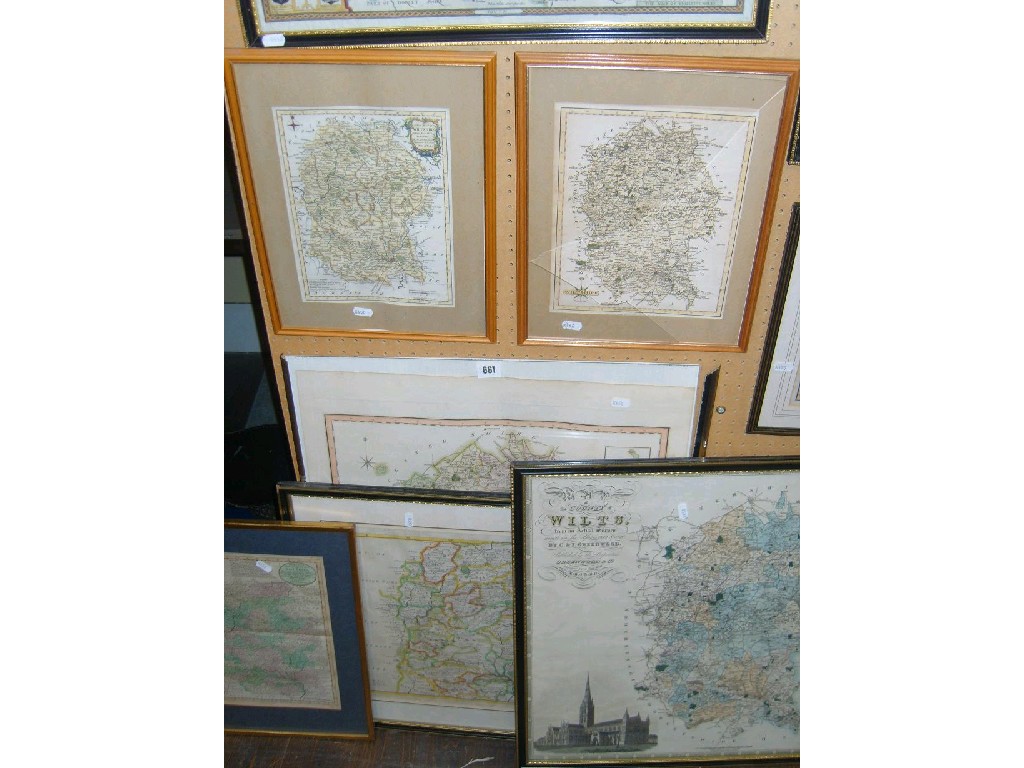 Appraisal: A collection of six maps of Wiltshire including example by