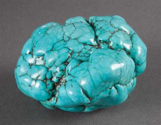 Appraisal: Turquoise paper weight in T in W in D Estimate