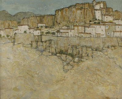 Appraisal: Thomas Swimmer b A mountain village in Spain possibly in