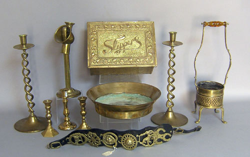 Appraisal: Ten miscellaneous brass items th - th c to include