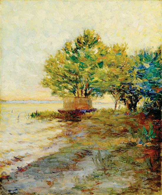 Appraisal: Frank Weston Benson Massachusetts - COASTAL LANDSCAPE oil on canvas