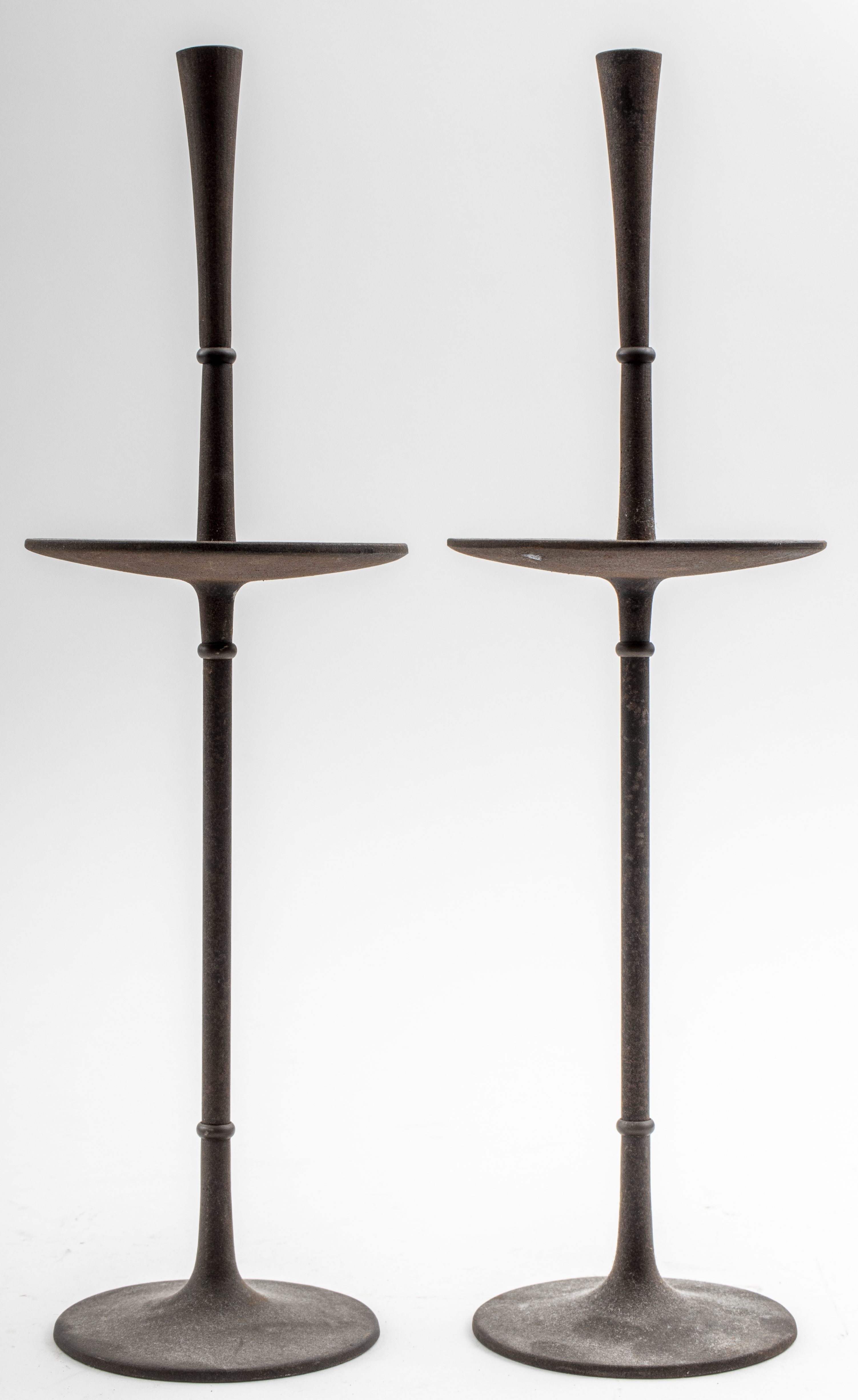 Appraisal: JENS QUISTGAARD FOR DANSK CANDLESTICKS PAIR Pair of Jens Quistgaard